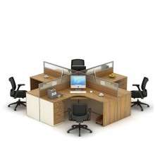 写字楼职员桌4人位办公家具6人位屏风隔断卡座办公桌椅组合员工位ZL003